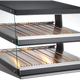 Bakemax - 18" Stainless Steel Four Tier Countertop Electric Rotating Pizza Warmer Display Case - BMPW418