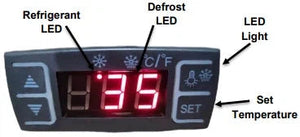 Bakemax - 28" Refrigerated Countertop Display Case with LED Lighting - BMREF28