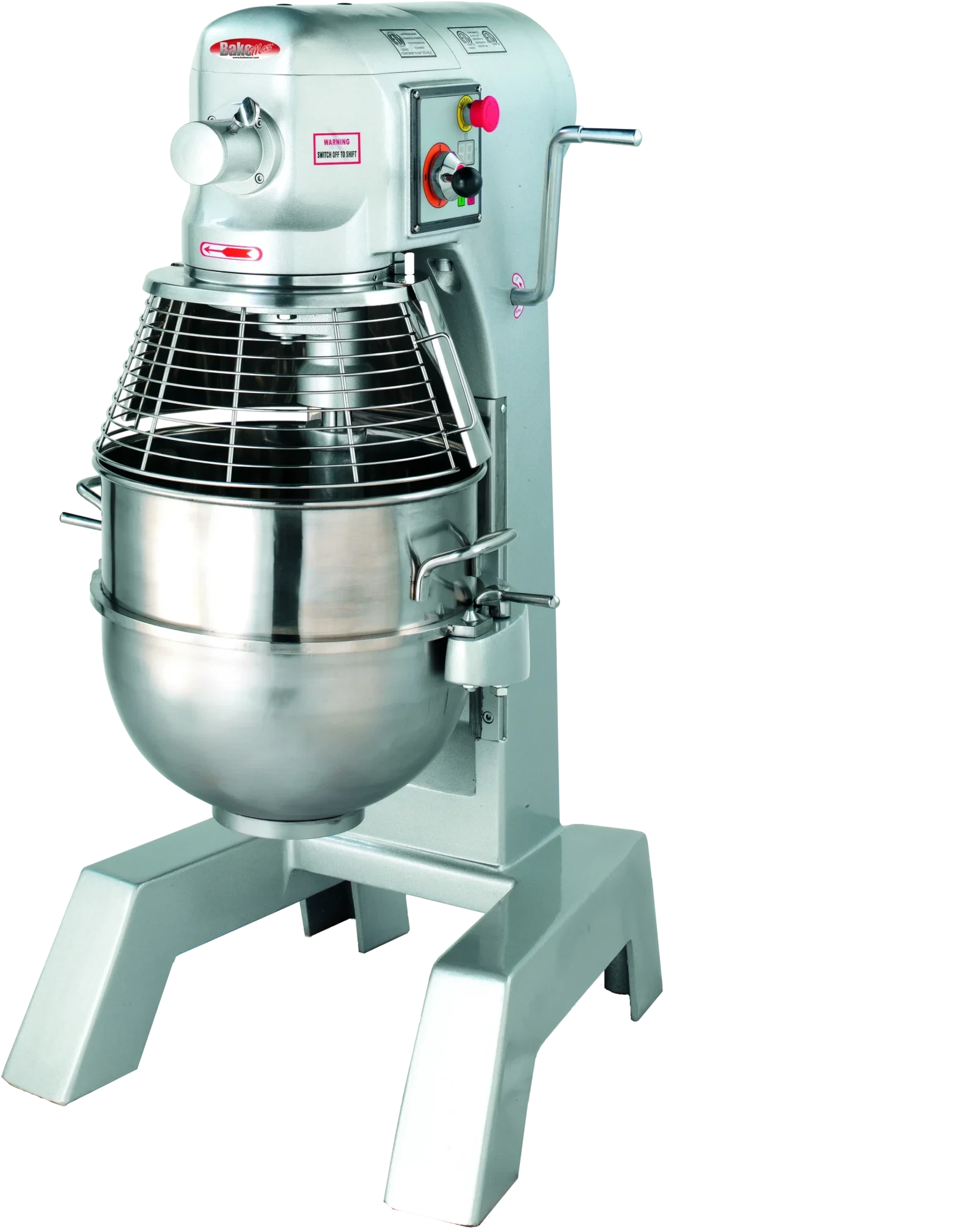 Bakemax - 40 QT 3 Speed Heavy Duty Gear Driven Countertop Planetary Mixer - BMPM040