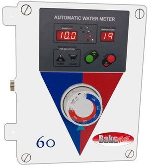 Bakemax - Automatic Water Meter with Digital Control, 30°C Max. Water Temperature, 999 Liters Measurement - BMWM015