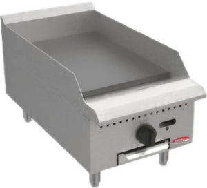 Bakemax - BACG Series 15" Stainless Steel Countertop Manual Gas Griddle - BACG15-1