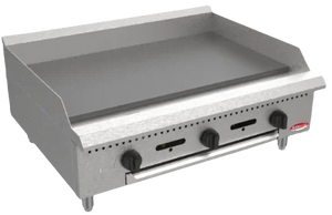 Bakemax - BACG Series 36" Stainless Steel Countertop Manual Gas Griddle - BACG36-3