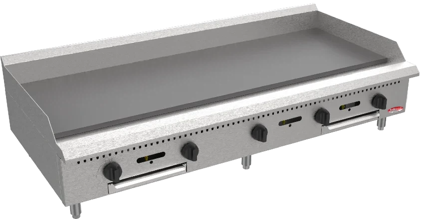 Bakemax - BACG Series 60" Stainless Steel Countertop Manual Gas Griddle - BACG60-5