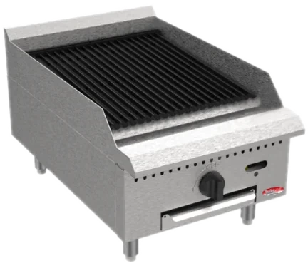 Bakemax - BACGG Series 18" Stainless Steel Countertop Gas Radiant Charbroiler - BACGG18-2