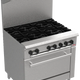 Bakemax - BAS Series Stainless Steel 36" 6 Burner Gas Range with Bakery Oven - BAS36O