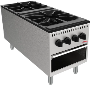 Bakemax - BASPS Series Stainless Steel Double Burner Gas Stock Pot Range - BASPS002