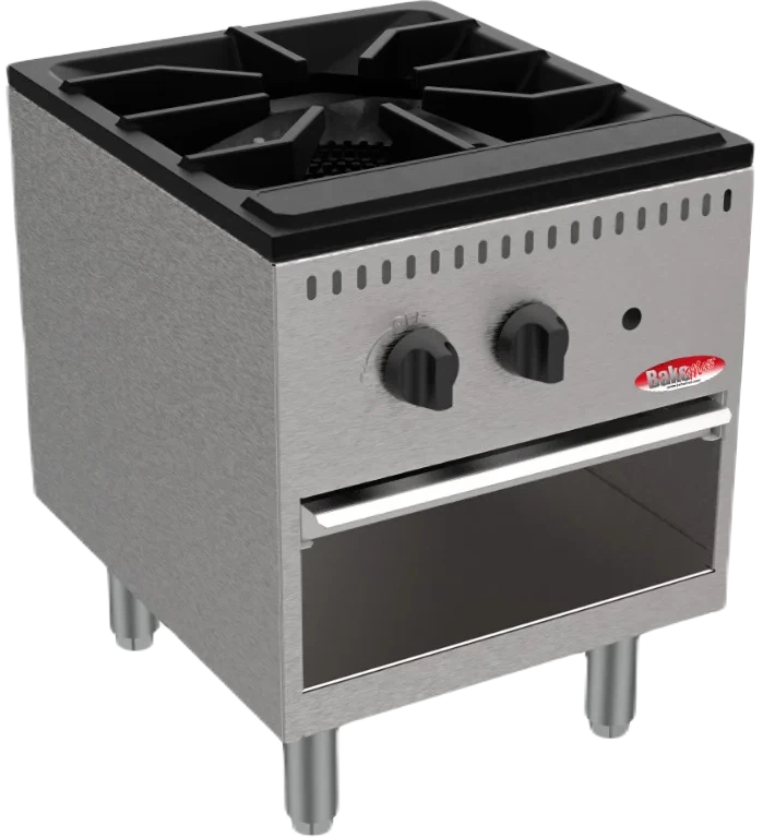 Bakemax - BASPS Series Stainless Steel Single Burner Gas Stock Pot Range - BASPS001