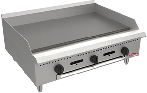 Bakemax - BATG Series 36" Stainless Steel Countertop Thermostatic Gas Griddle - BATG36