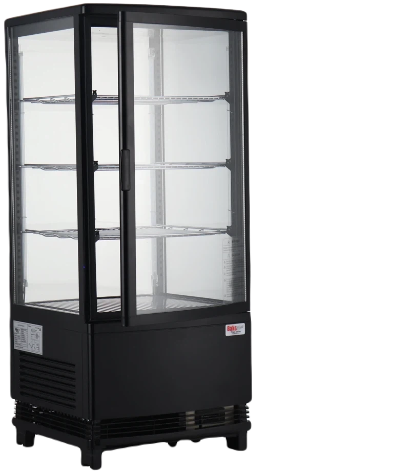 Bakemax - Refrigerated Countertop Display Case Double Door with LED Lighting - BMRCD02