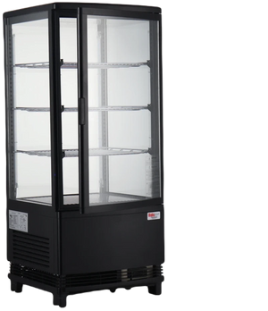 Bakemax - Refrigerated Countertop Display Case Double Door with LED Lighting - BMRCD02