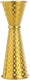 Barfly - 1 x 2 Oz Gold Plated Diamond Lattice Japanese Style Jigger - M37202GD