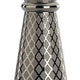 Barfly - 1 x 2 Oz Gun Metal Black Diamond Lattice Japanese Style Jigger - M37202BK