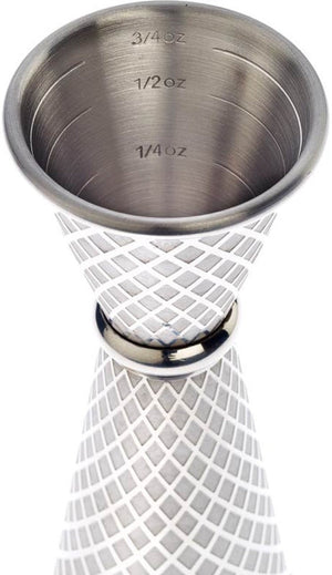 Barfly - 1 x 2 Oz Stainless Steel Diamond Lattice Japanese Style Jigger - M37202