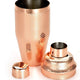 Barfly - 24 Oz Copper Plated Japanese Style Diamond Lattice Cocktail Shaker, Set Of 3 - M37205CP