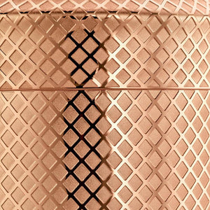 Barfly - 24 Oz Copper Plated Japanese Style Diamond Lattice Cocktail Shaker, Set Of 3 - M37205CP