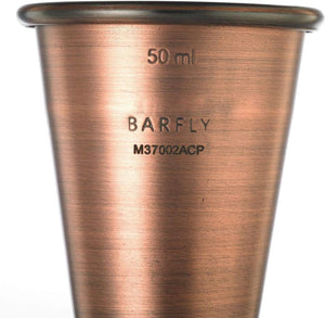 Barfly - 25 ml x 50 ml Antique Copper Japanese Style Jigger - M37002ACP