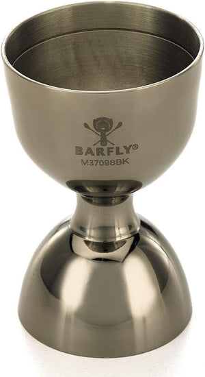 Barfly - 25 ml x 50 ml Black Heavy-Duty Straight Rim Bell Jigger - M37098BK