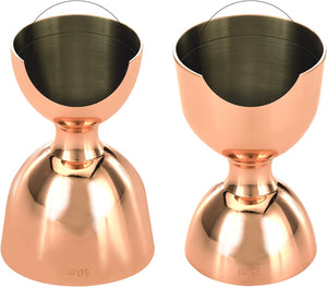 Barfly - 25 ml x 50 ml Copper Plated Heavy-Duty Straight Rim Bell Jigger - M37098CP