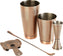 Barfly - Antique Copper Diamond Lattice Basic Cocktail Shaker, Set Of 4 - M37206ACP