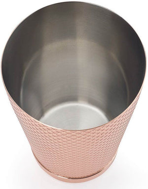 Barfly - Diamond Lattice 18 Oz Copper Plated Half Size Cocktail Shaker - M37198CP