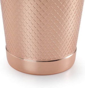 Barfly - Diamond Lattice 18 Oz Copper Plated Half Size Cocktail Shaker - M37198CP