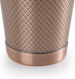 Barfly - Diamond Lattice 18 Oz Stainless Steel Antique Copper Half Size Cocktail Shaker - M37198ACP