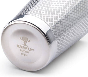 Barfly - Diamond Lattice 18 Oz Stainless Steel Silver Half Size Cocktail Shaker - M37198