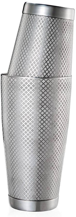 Barfly - Diamond Lattice 28 Oz & 18 Oz Stainless Steel Silver Cocktail Shaker/Tin Set - M37200