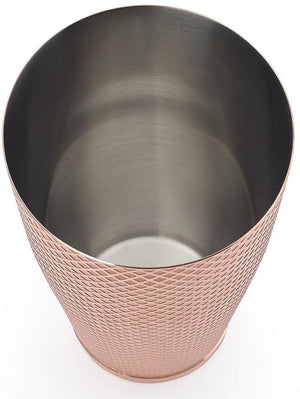 Barfly - Diamond Lattice 28 Oz Stainless Steel Copper Plated Full Size Cocktail Shaker - M37199CP