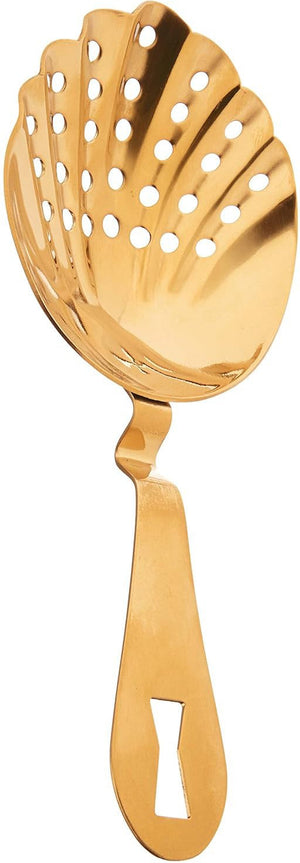 Barfly - Gold Plated Scalloped Julep Strainer - M37029GD