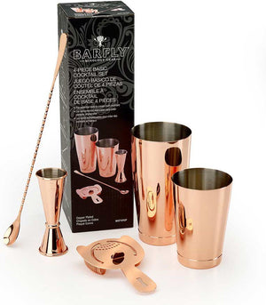 Barfly - Stainless Steel Copper-Plated Basic 5-Piece Cocktail Kit - M37101CP