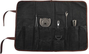 Barfly - Stainless Steel Gun Metal Black Essential 7-Piece Cocktail Kit with Roll Bag - M37100BK