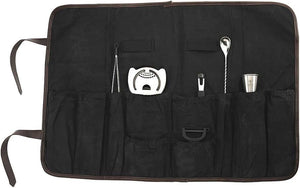 Barfly - Stainless Steel Silver Essential 7-Piece Cocktail Kit with Mixology Roll Bag - M37100