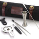 Barfly - Stainless Steel Silver Essential 7-Piece Cocktail Kit with Mixology Roll Bag - M37100