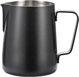 Bellucci - 350 ml Stainless Steel Coated Satin Black Milk Pitcher - MC-005 BSS