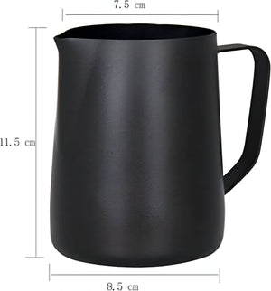 Bellucci - 600 ml Stainless Steel Coated Satin Black Milk Pitcher - MC-006 BSS