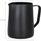 Bellucci - 600 ml Stainless Steel Coated Satin Black Milk Pitcher - MC-006 BSS