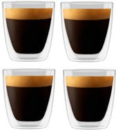 Bellucci - 80 ml Double Wall Espresso Glass, Set of 4 - DWBEL80ML