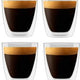 Bellucci - 80 ml Double Wall Espresso Glass, Set of 4 - DWBEL80ML