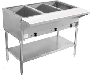 Bevles - 120 V, 3 Dry Well Electric Steam Table - BVST-3-240