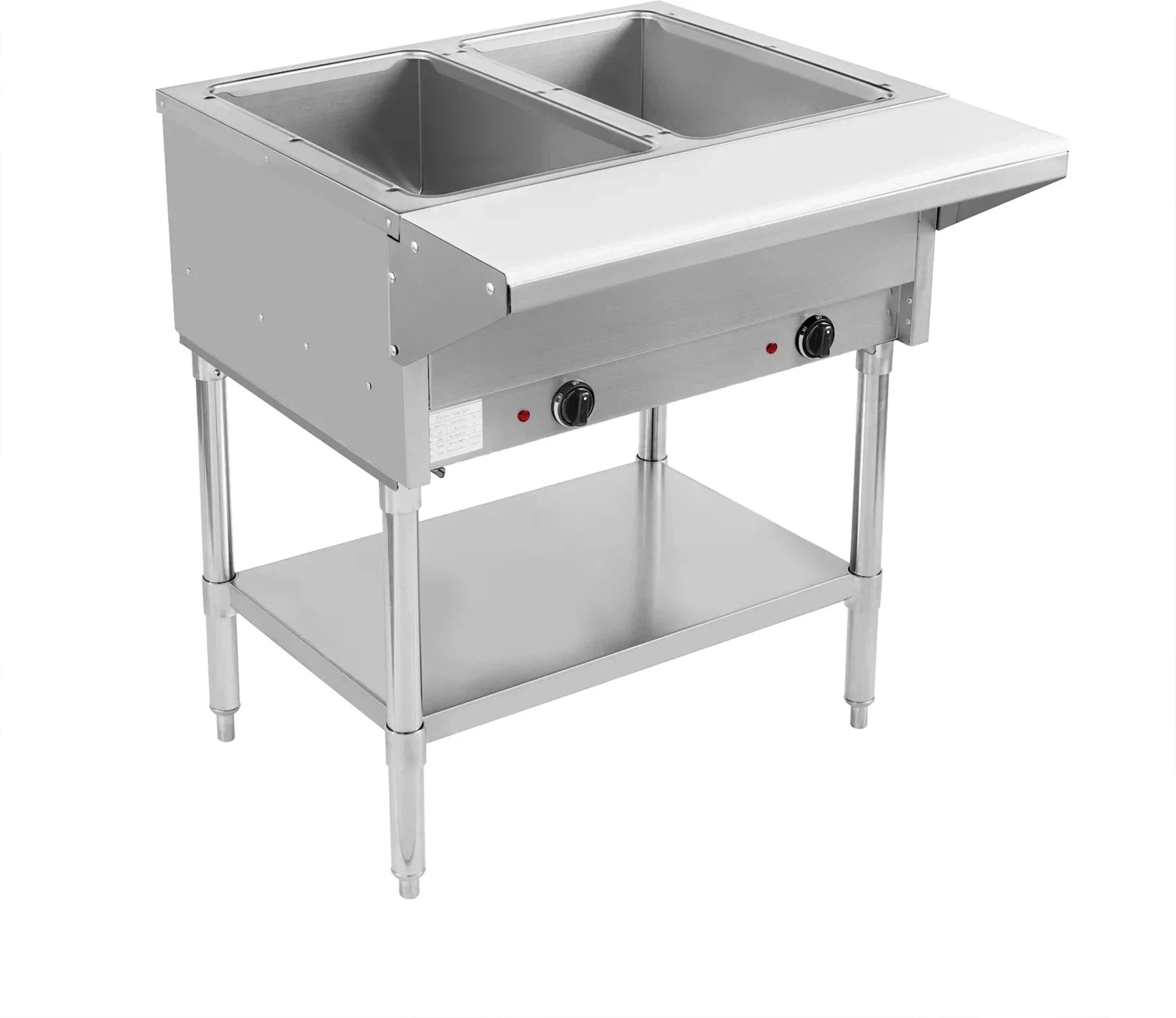 Bevles - 240 V, 2 Dry Well Electric Steam Table - BVST-2-240