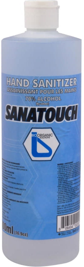 Bio Organic Solutions - 500 ML, Sanatouch Hand Sanitizer, Pack of 12 - 2151401