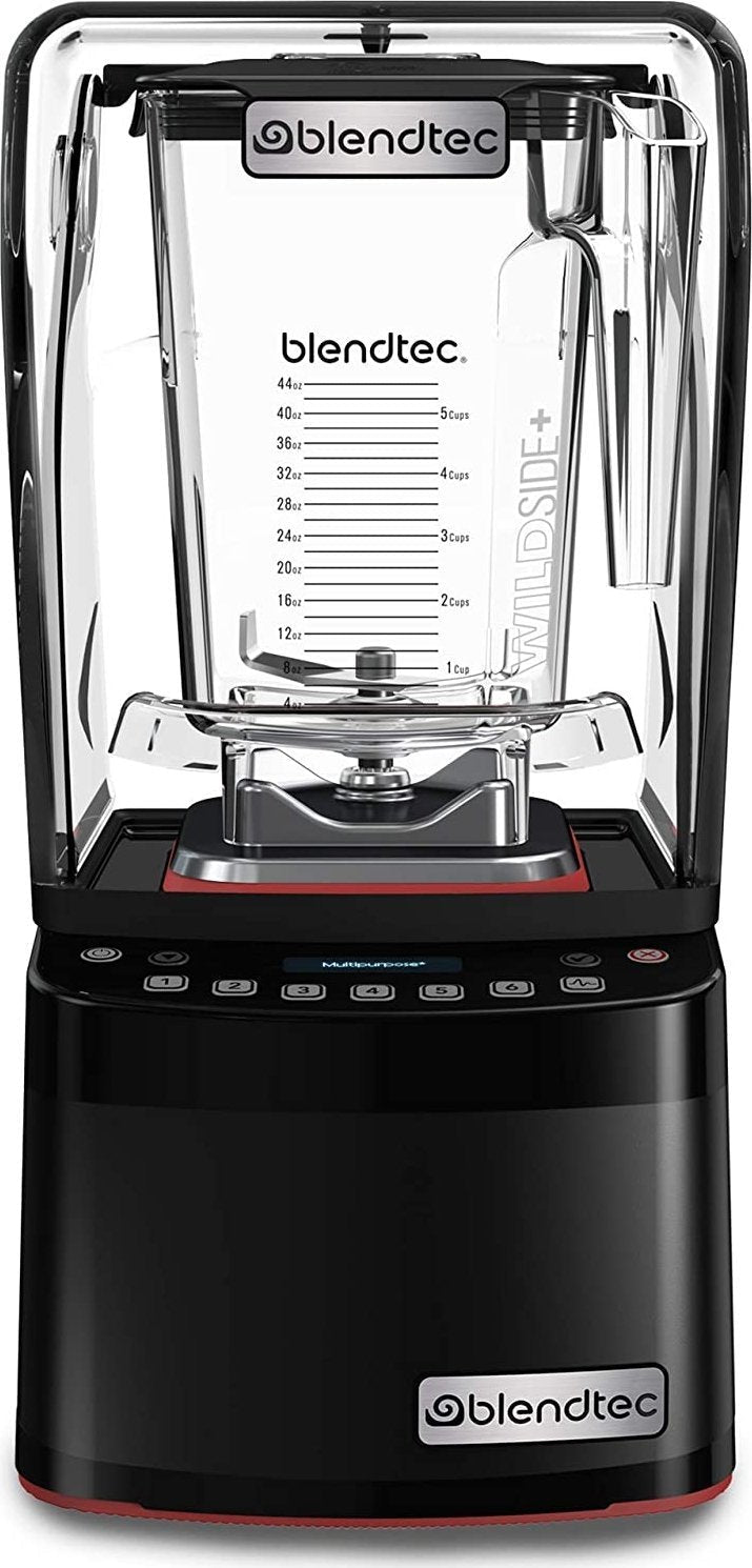 BlendTec - Stealth 885 Commercial Blender in Black, 2 WildSide+ J10H3, 2 Soft Rubber Lids - S885C2901-B1GB1D