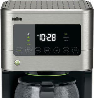 Braun - 12 Cup BrewSense Digital Drip Coffee Maker Stainless Steel - KF7370SI