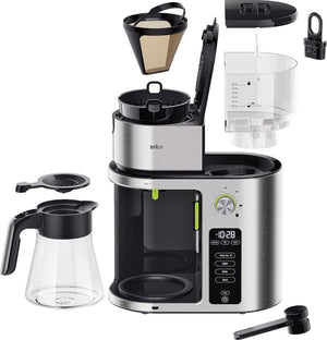 Braun - Multiserve 7 Programmable Stainless Steel Drip Coffee Maker Silver - KF9270