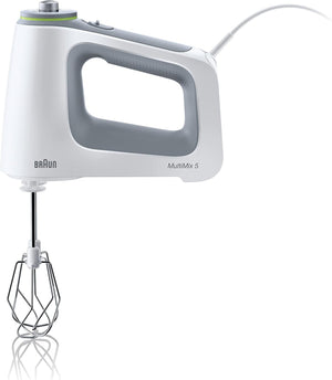 Braun - White Hand Mixer with Beaters, Dough Hooks and Accessory Bag - HM5100WH