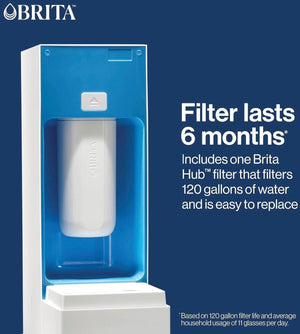 Brita - Hub Compact Countertop Water Filter System - 87344C