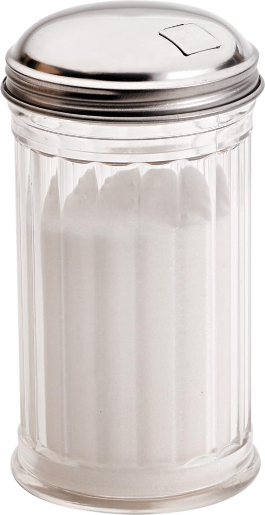 Browne - 12 Oz Plastic Sugar Pourer with Stainless Steel Top , Pack of 12 - 575193