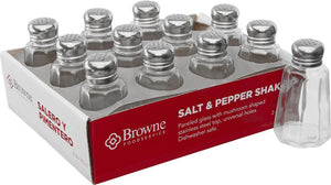 Browne - 2 OZ Salt & Pepper Shakers (1 Case), Pack of 12 - 571930