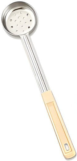 Browne - 3 Oz Stainless Steel Perforated Portioner / Spoodles with Beige Handle, 1 PC (5743P) - 5757431